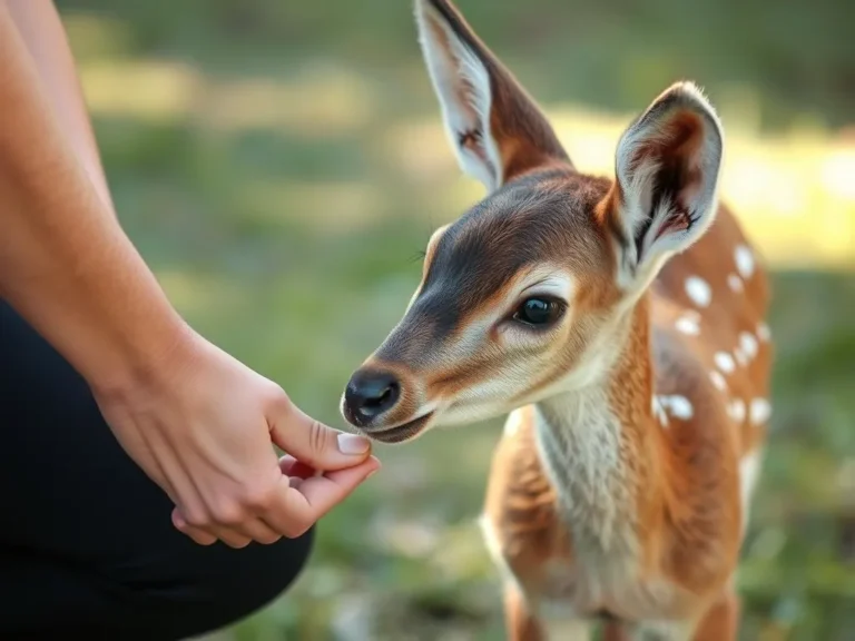 Petting a Fawn: A Spiritual Journey of Innocence and Connection